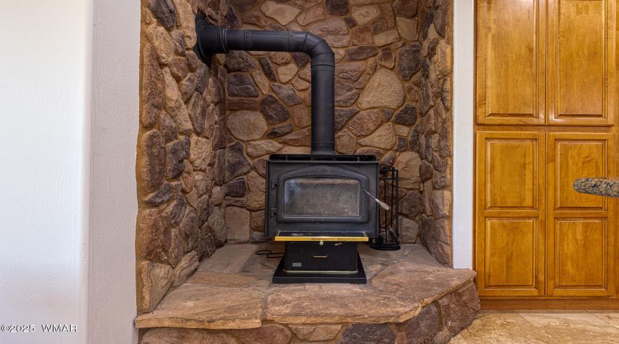Cozy Kitchen Fireplace