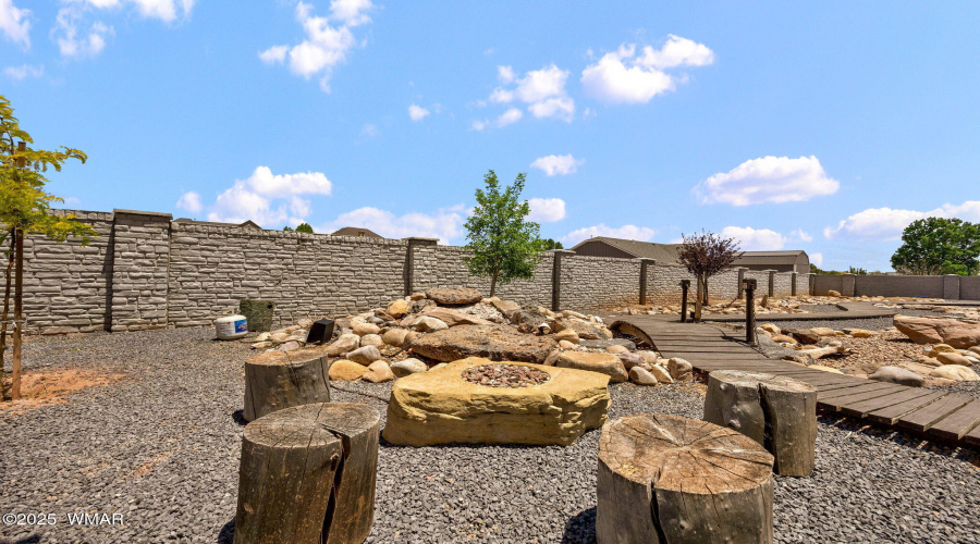 Landscaped yard