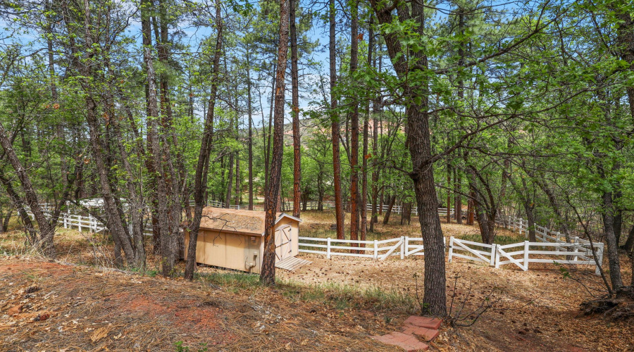 Horse fenced area