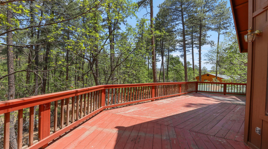 Large deck with views