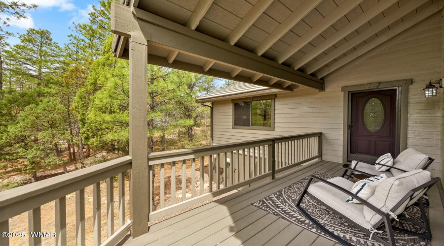 Covered back porch off Master Suite