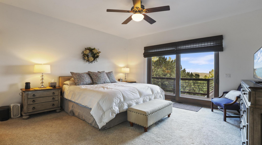 Master bedroom with beautiful views