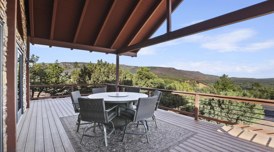 Covered deck for year-round entertaining