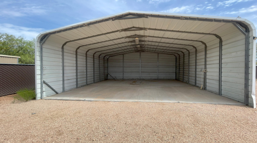 3 sided cov parking with cement floor