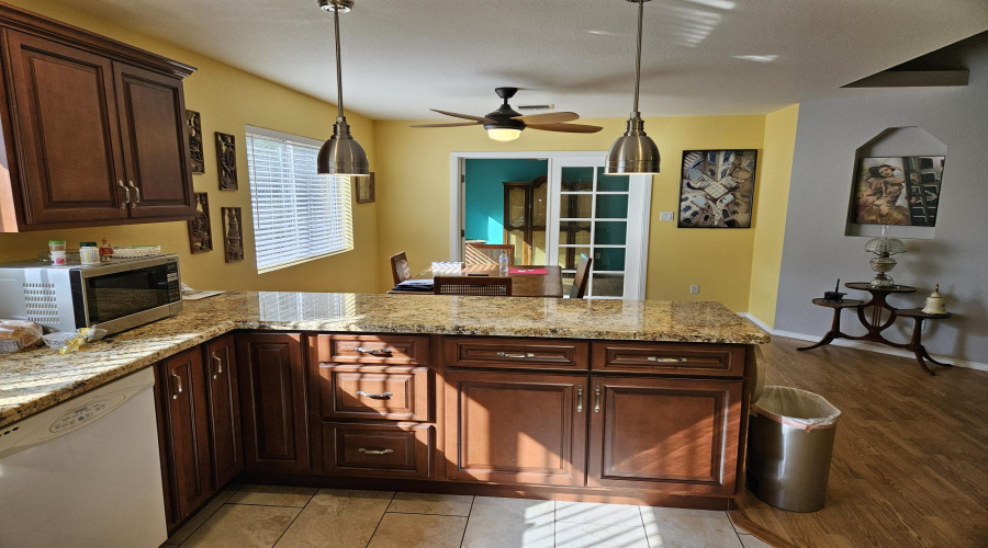 KITCHEN LOOKING AT DINING ROOM