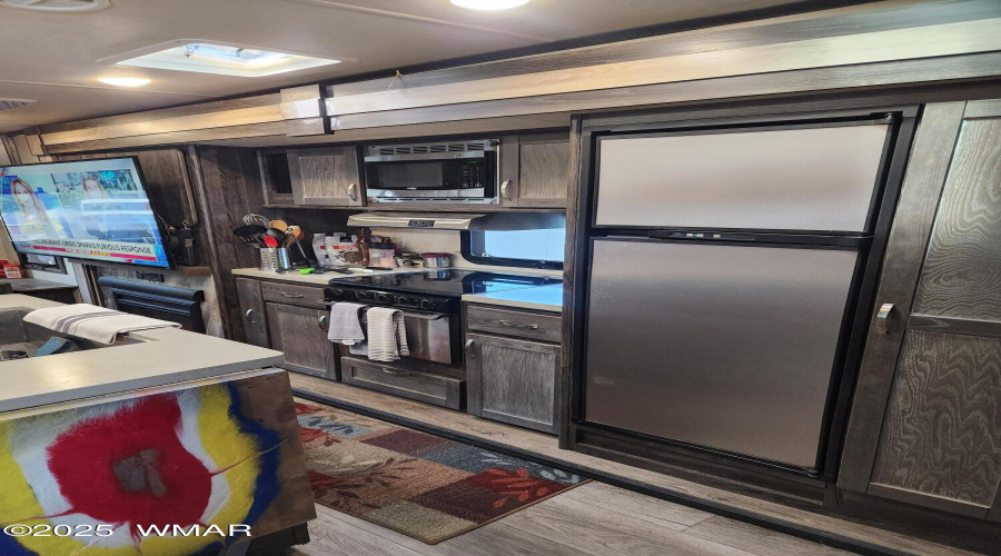 kitchen in the RV