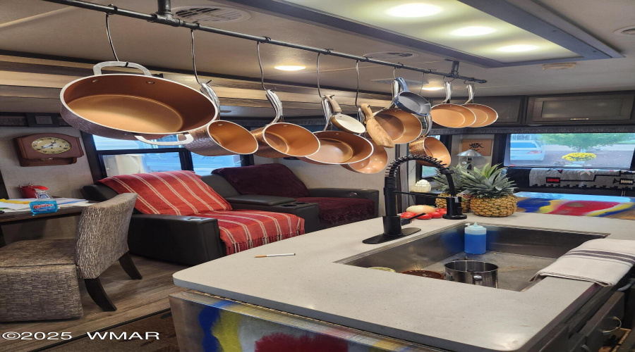 ceiling-mounted pot rack