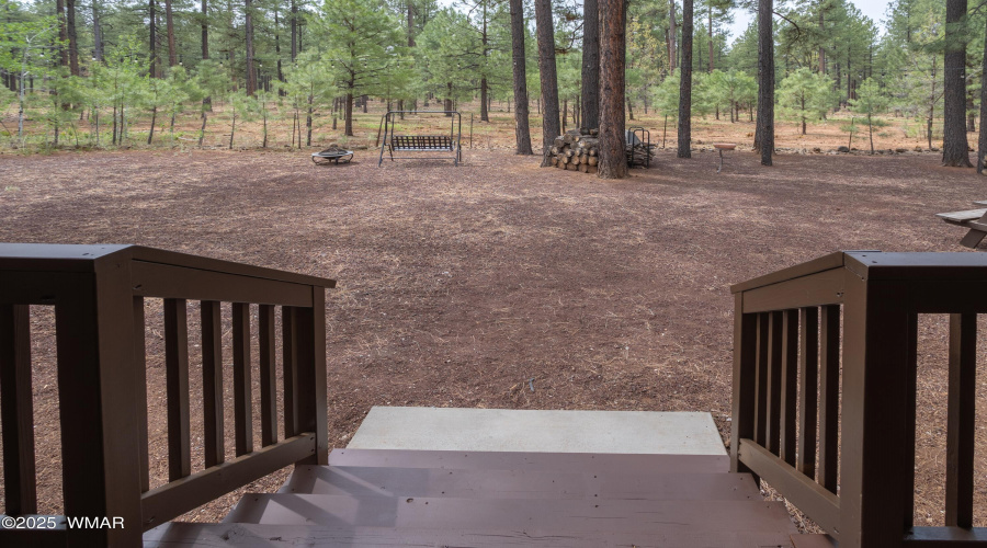 Steps to the Rear Fenced Yard