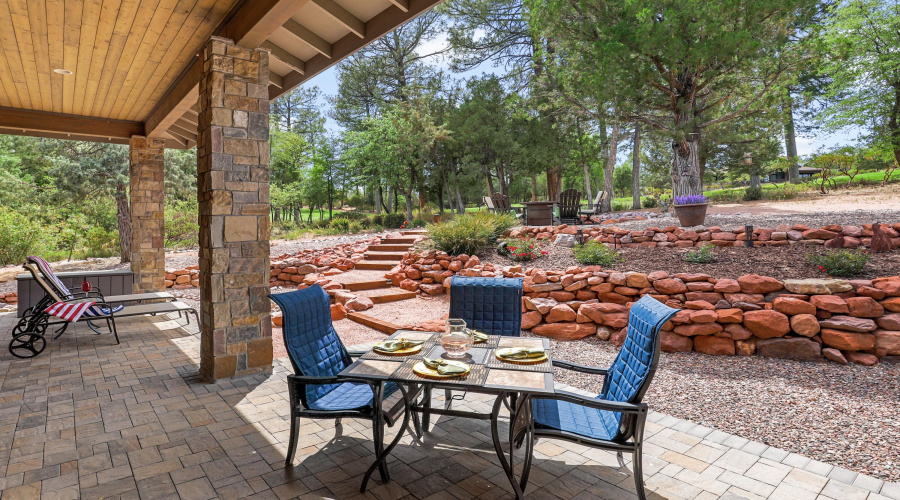back patio to stairs