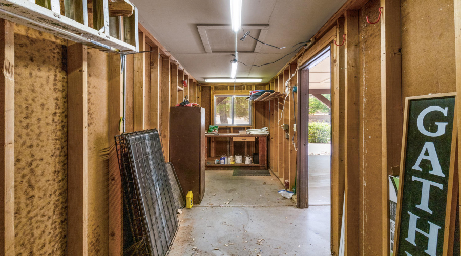 Shed at carport