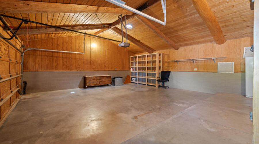 Attached double garage
