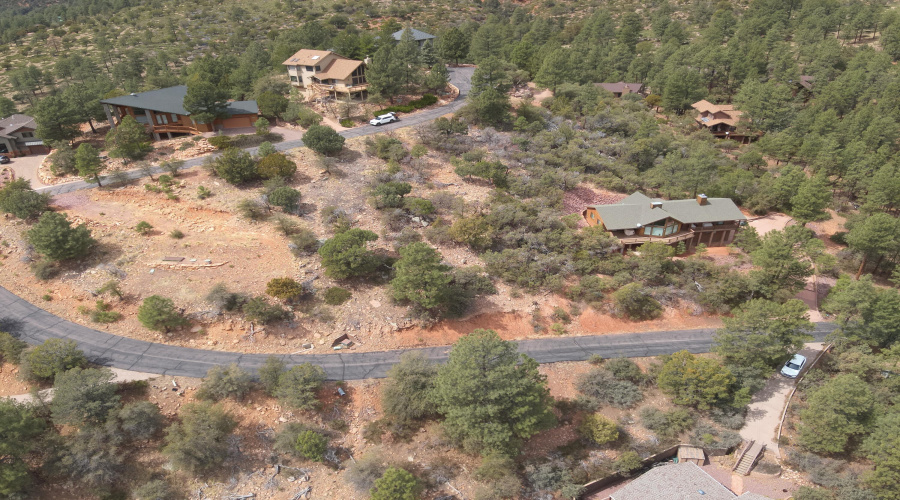 132 N Knob Hill - aerial from East