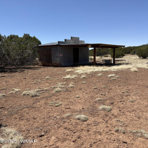 Shed on land