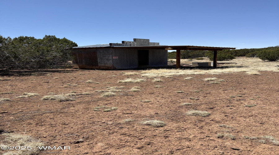 Shed on land