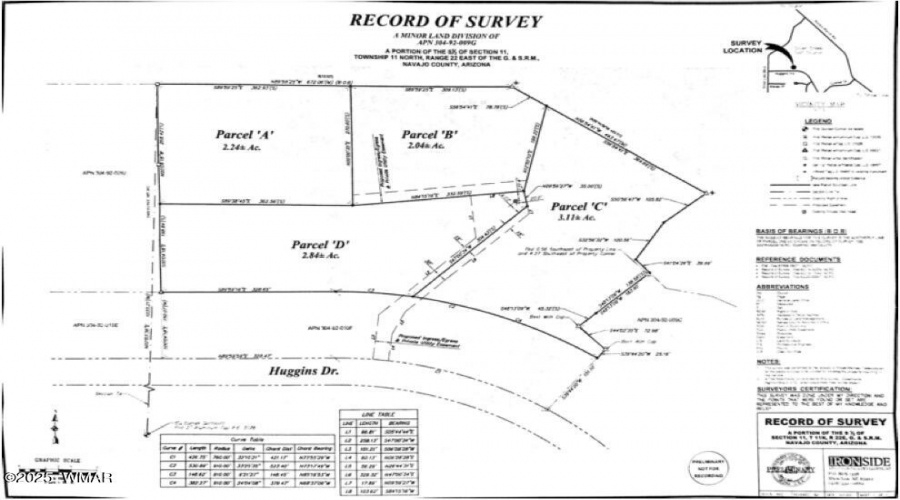 Huggins plat of parcels
