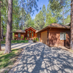 Front View and 2 Car Garage