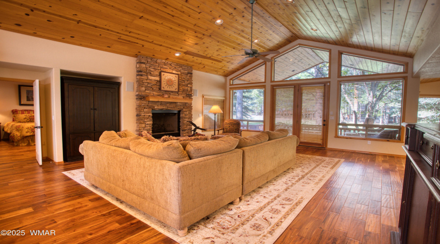 Living Area View to the Back and Master