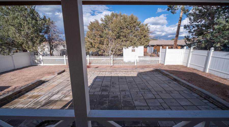 Backyard view from deck