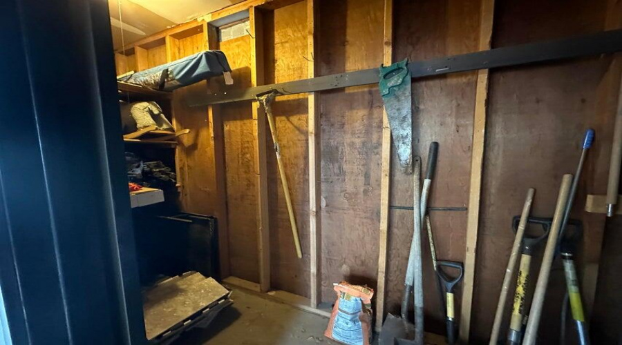 Tool shed attached carport