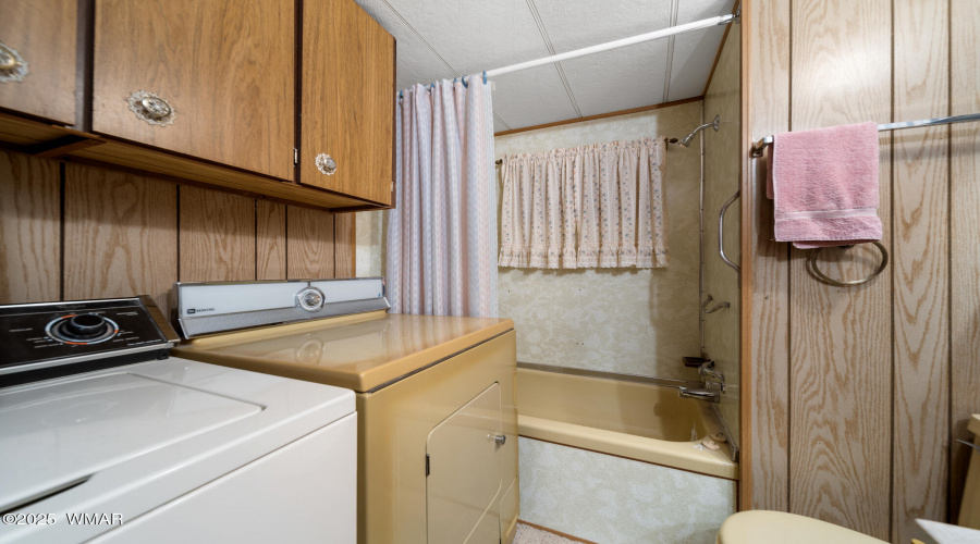 S hall bath and washer dryer