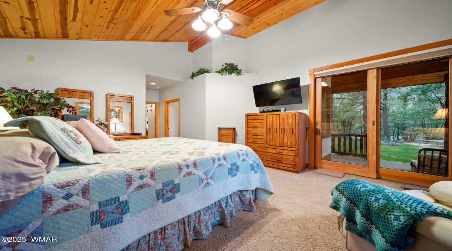 F master bedroom view thru french doors