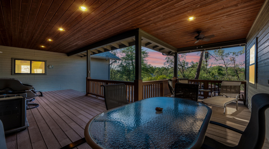 Twilight Covered Deck