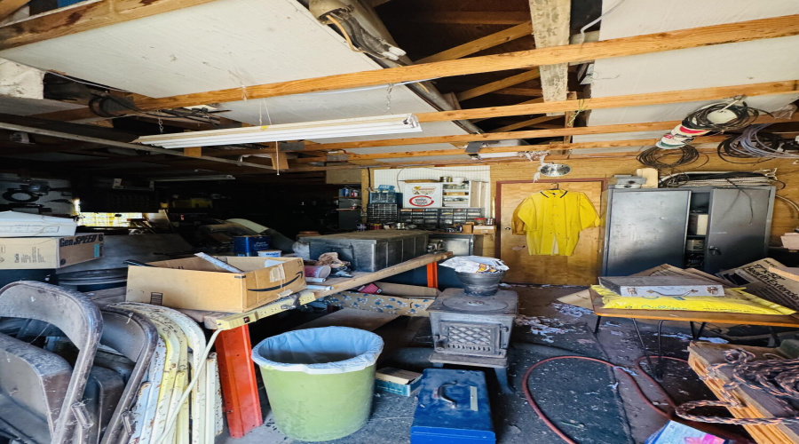 Inside garage