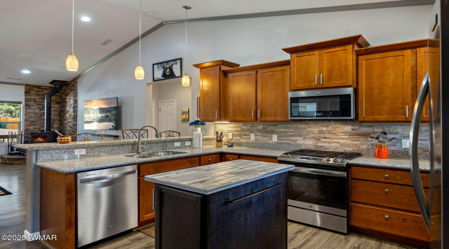 Kitchen with Rolling Island