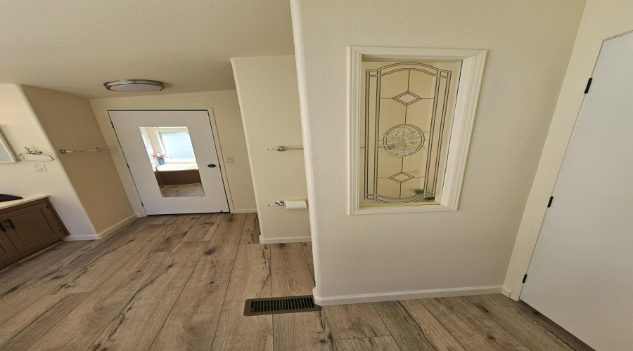 Master bath glass