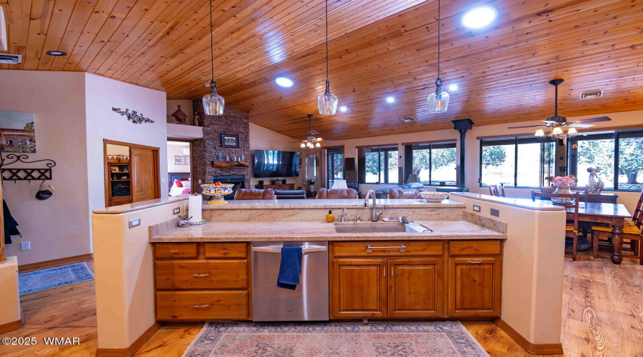 Kitchen to Living & Dining Room