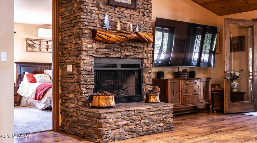 Stunning Stone fireplace