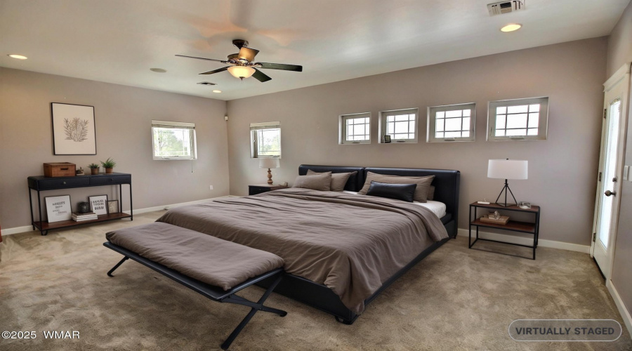 Virtual Staged Primary Bedroom