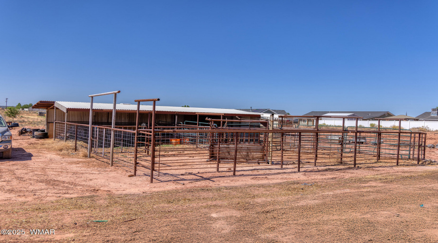 corrals and hay storage