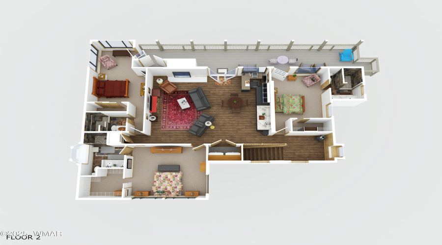 upstairs