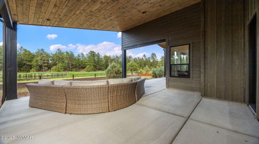 Large covered patio