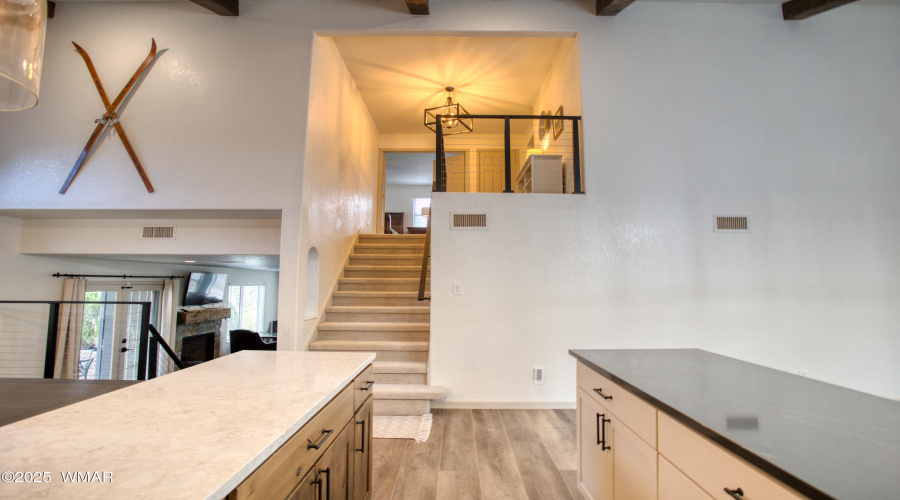 To upper floor with landing