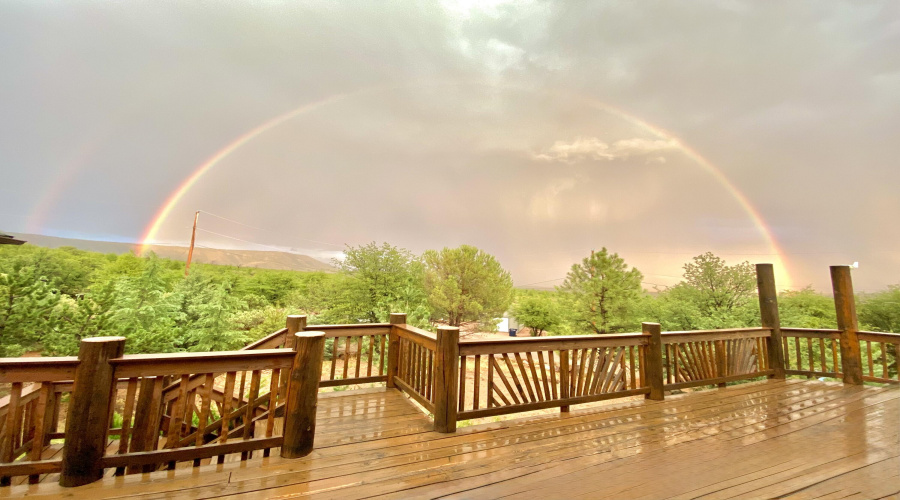 Double Rainbow off Back Deck