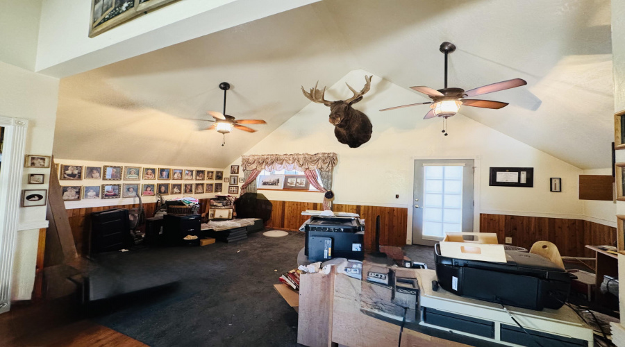 Living area and office upstairs