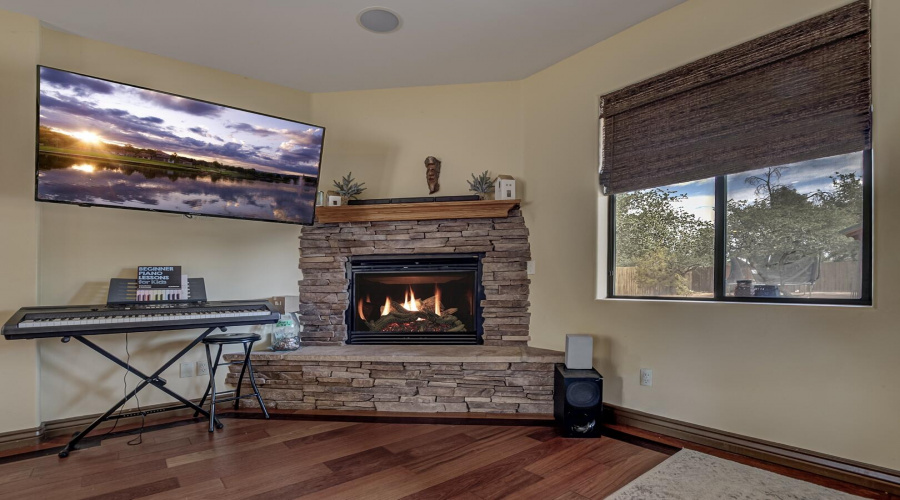 Fireplace in living room