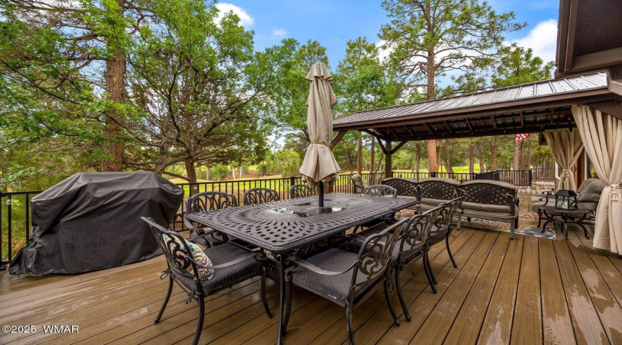 Back deck dining area