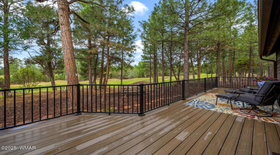 Golf course view from back deck