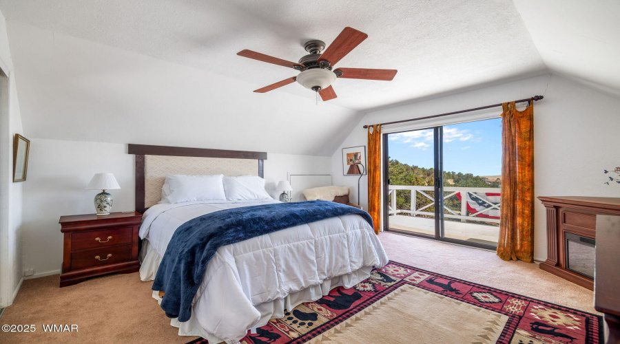 Upper Level Bedroom with Deck