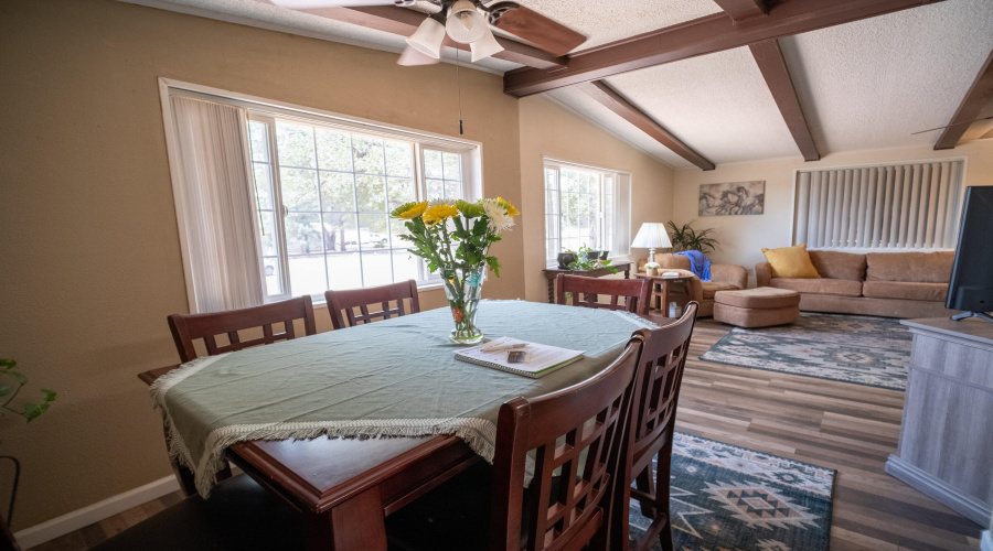 Dining open to living room