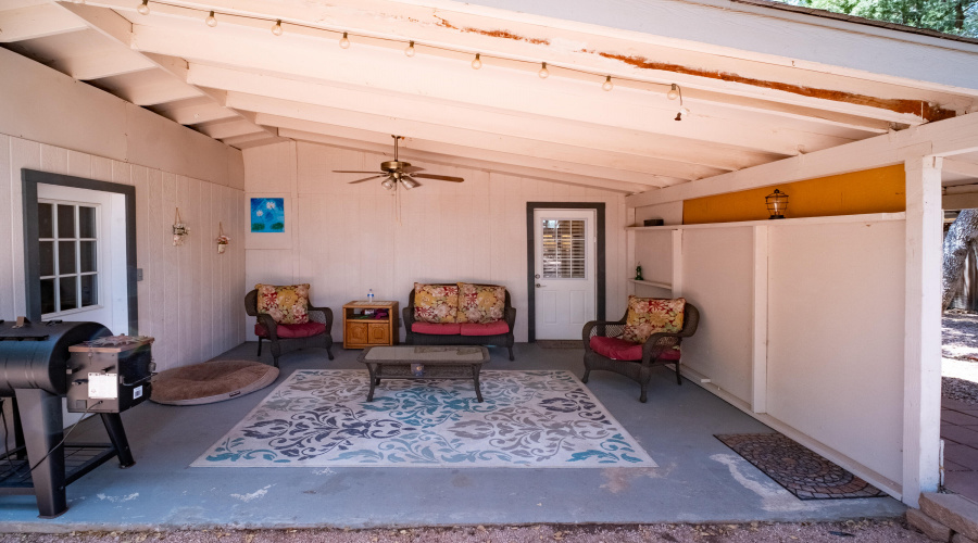Covered back patio
