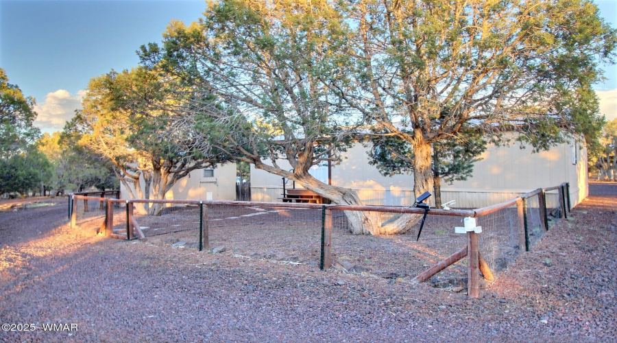 fenced in area