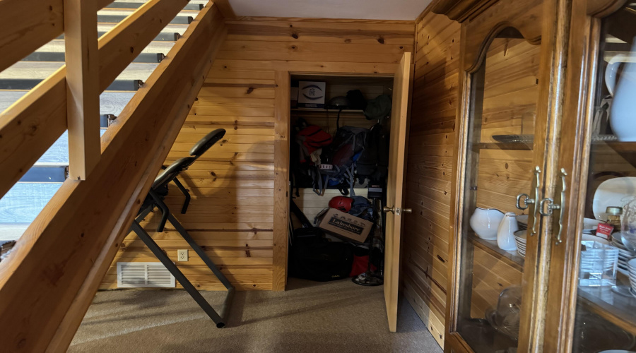 Storage closet stairway