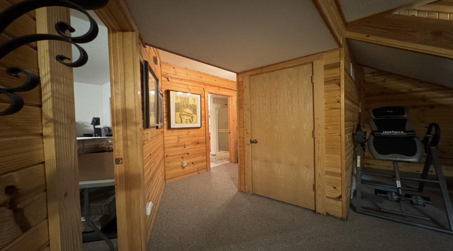 Hallway to bed and bath