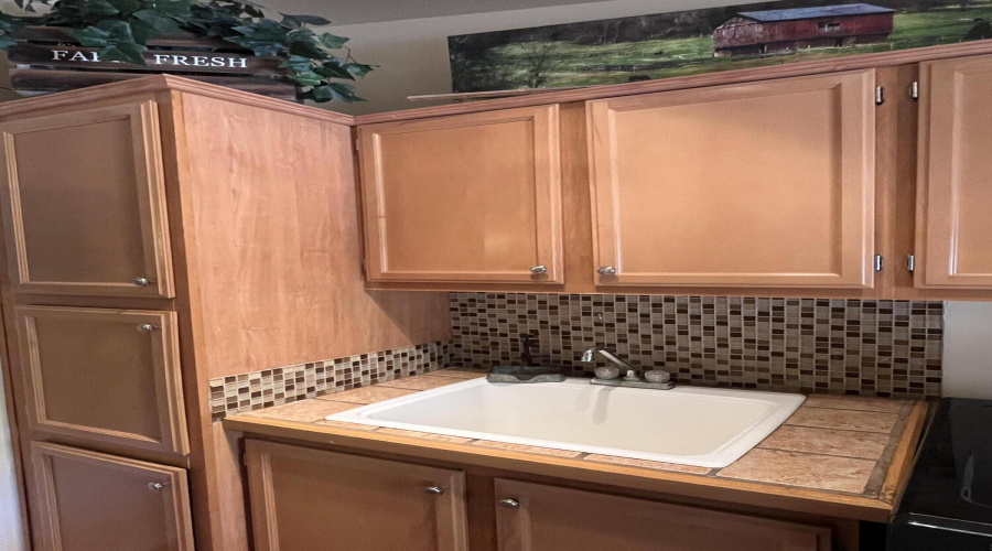 Sink and storage in utility room