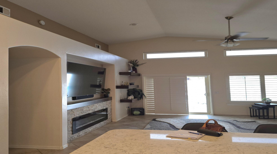 Family Rm with Fireplc & Door to Back Ya