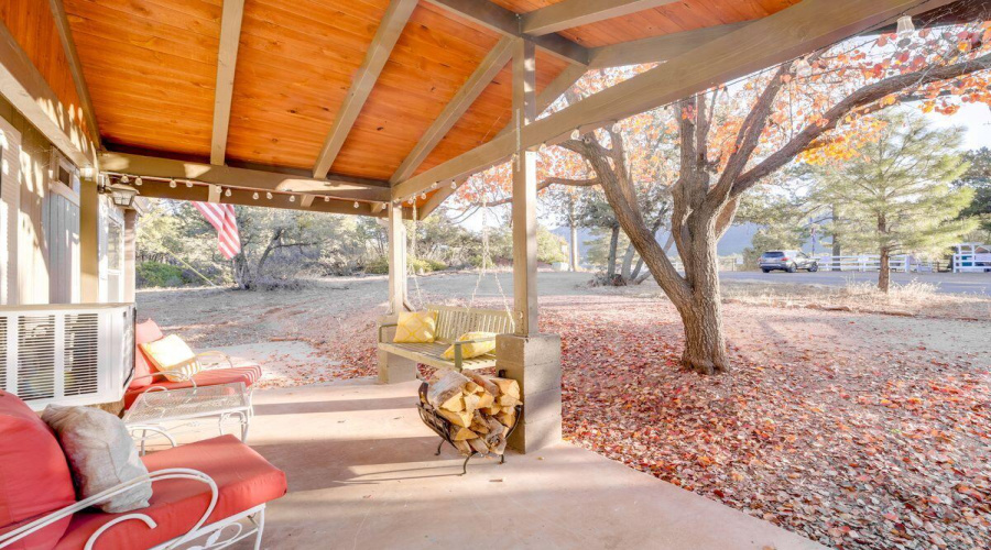 Covered Front Porch with Seating Areas